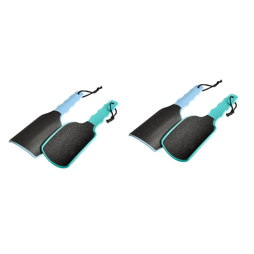 balacoo 4pcs Double-Sided Foot Files Dead Skin Exfoliator Tool for Smooth Feet Ergonomic Design Easy to Clean for Home and