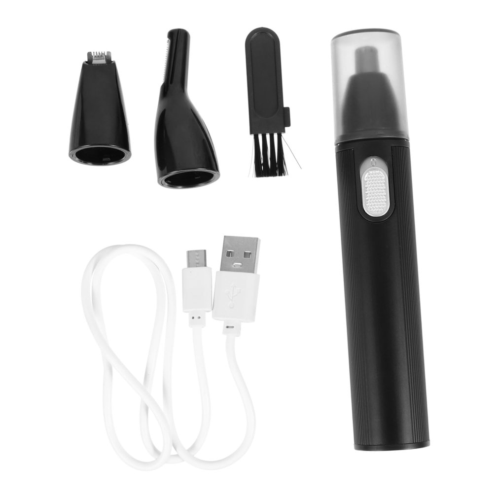 balacoo 1set Professional Electric Nose Hair Trimmer Eyebrow Remover Safe Painless Facial Hair Clipper for Men and Women Compact Design for Easy Portability Black
