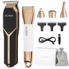 BLIBEE Bikini Trimmer & Hair Clippers for Women - Waterproof Electric Razor and 4 in 1 Bikini Shaver Set, Deluxe Hair Trimmer, Wet/Dry Body Shaver for Nose Eyebrows Beard Pubic Hair, Black view 1