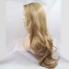 AFBeauty Honey Blonde Lace Front Wig Pre Plucked Natural Hairline Glueless Lace Frontal Wig Long Wavy Dark Blonde Ombre Wigs for Women Synthetic Heat Resistant Fiber Hair 24 Inch Daily Party Christmas view 4