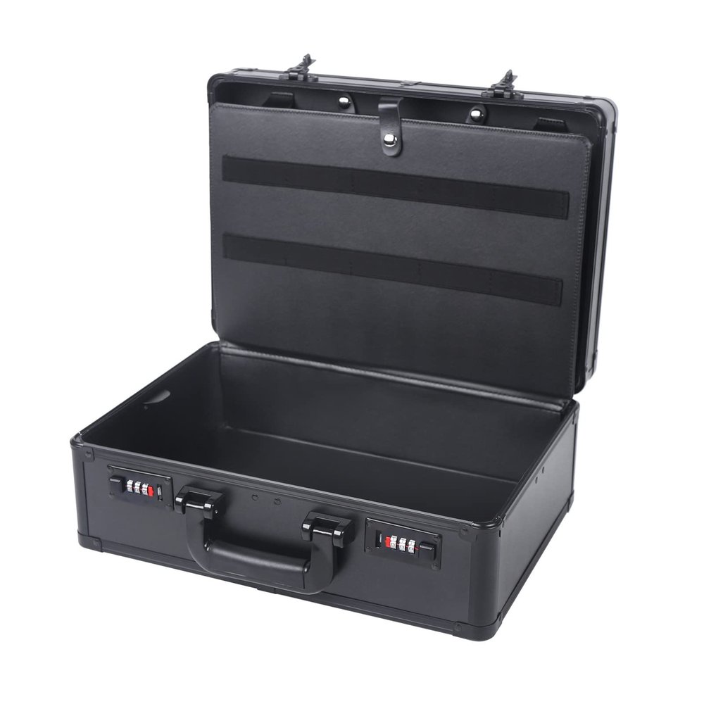 MhdunueSK Barber Beauty Salon Tool Kits Storage Travel Carry Case,Hairdresser Salon Trimmer Holder Organizer Box with Lock,Barber Carrying Case for Hair Stylist Pet Groomer (Black)