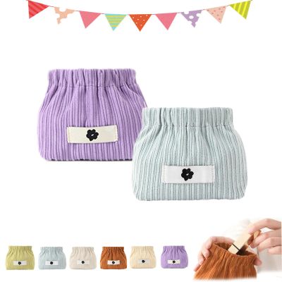 Corduroy Elastic Hair Tie Organizer, Portable Travel Corduroy Elastic Storage Bag, Corduroy Elastic Storage Bag, Corduroy Popper Organizer, Corduroy Lipstick Bag, Hair Accessories Organizer (G*2)