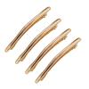 4.5 Inches Long Bow-shaped Shiny Barrettes Narrow Metal Hair Barrettes for Thick Hair Chic Hair Clips for Styling Long Hair,4pcs (Gold) view 1