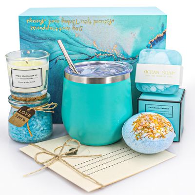 Birthday Gifts for Women, Mothers Day - Bath Relaxing Spa Gift Basket Set, Self Care Unique Anniversary Gifts Idea for Mom Women Her Best Friends Sister Wife Girlfriend Coworker Teacher
