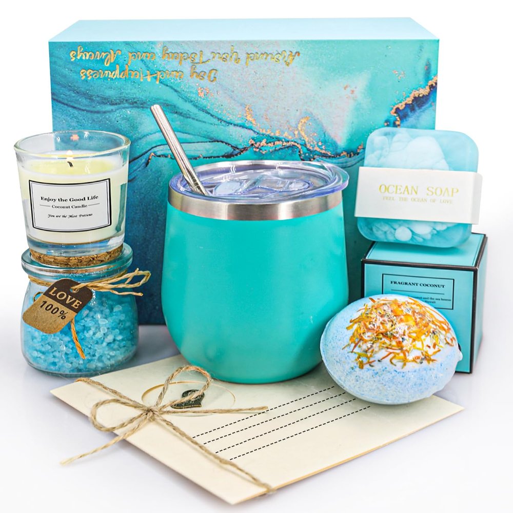 Birthday Gifts for Women, Mothers Day - Bath Relaxing Spa Gift Basket Set, Self Care Unique Anniversary Gifts Idea for Mom Women Her Best Friends Sister Wife Girlfriend Coworker Teacher