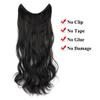 22'' 26'' Long Straight Blonde Synthetic Halo Hair Extensions Fish Line Invisible Hairpiece Extension view 3