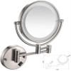 Bathroom Shaving Mirror Wall Mounted 8 Inch USB Charge Makeup Mirror 1x/3x Magnification Vanity Mirror Extendable view 2