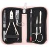 3 Swords Germany - brand quality 6 piece manicure pedicure grooming kit set fashion leather case light pink, Made in Germany view 1