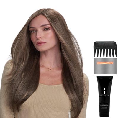 Bundle - 5 Items: Avery Wig by Jon Renau, Christy's Wigs Q & A Booklet, 2oz Travel Size Wig Shampoo, Wig Cap & Wide Tooth Comb - Color: 14_26S10