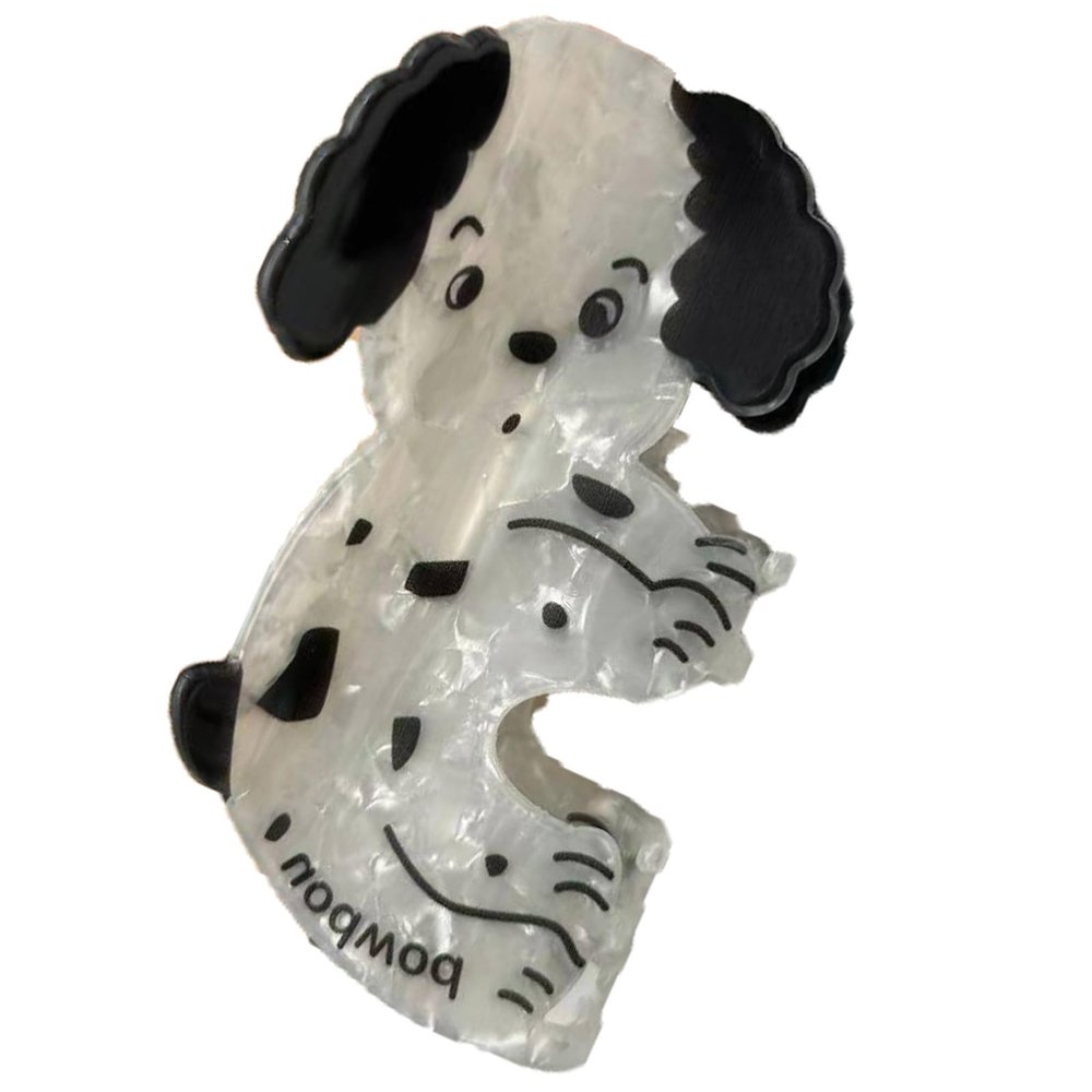 Spotted Dog Claw Clips,Spotted Dog Hair Clips,Dog Shape Hair Claw Clips,Animal Hair Jaw Clips,Acetate Hair Clips for Girls,Small Claw Barrettes for Women(S3)