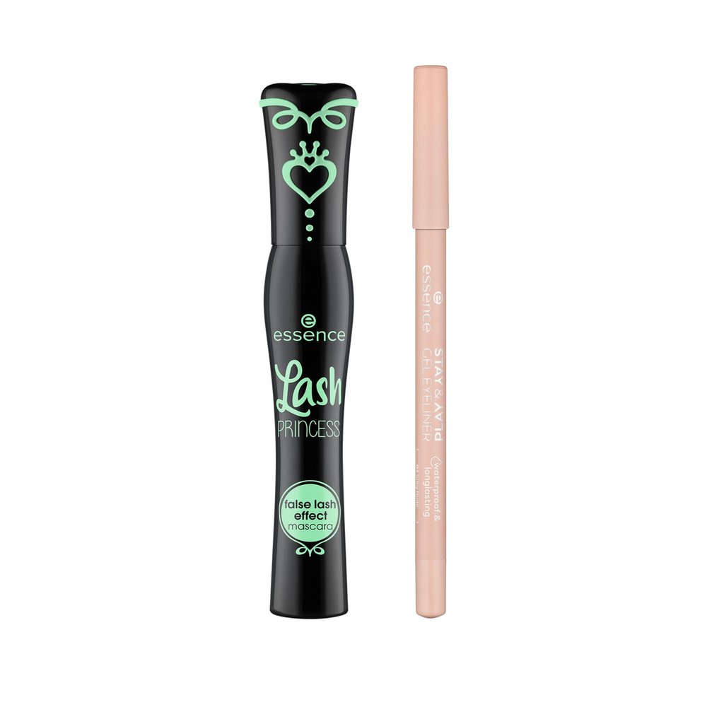 essence | Lash Princess False Lash Effect Mascara & Stay & Play Gel Eyeliners 03 Silky Nude Bundle | Vegan & Cruelty Free