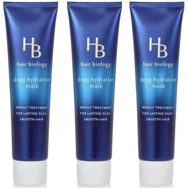 Hair Biology Deep Hydration Mask with Biotin, Paraben and Dye Free 5.0 FL Oz - Pack of 3