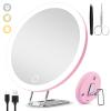 10x Magnifying Mirror with Light Large 6'' Lighted 10x Magnified Mirror with Suction Cups & Table Stand, 3 Color Modes Dimming High Magnification Travel Makeup Mirror with Tweezers & Scissors view 1