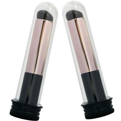 Beaupretty Reusable Lip Brush 2pcs Lip Silicone Lip Gloss Applicator with Cover Round Head Lipstick Concealer for Women Lip Mask Applicator