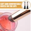 Beaupretty Reusable Lip Brush 2pcs Lip Silicone Lip Gloss Applicator with Cover Round Head Lipstick Concealer for Women Lip Mask Applicator view 3