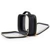 Yarnic Clear Travel Makeup Bag Transparent Portable Toiletry Bags Two Compartments Cosmetic Bag with Handle Nylon and PVC Makeup Organizer Pouch Black view 1
