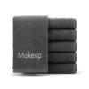 Arkwright Makeup Towels - Pack of 6 - Soft & Gentle Cotton Small FingerTip Powder Room Washcloth, Decorative Bathroom Essentials for Hosts & Artists, 11 x 17 in, Grey view 1