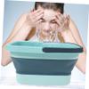 AOKWAWALIY 1 Pc Foot Bath Foot Soaker Tub Feet Massager Bucket Large Foot Soaking Tub Foot Tub for Soaking Feet Washing Foot Basin Foot Soak Tub Foldable Foot Basin Spa Car Wash Bucket TPE view 4