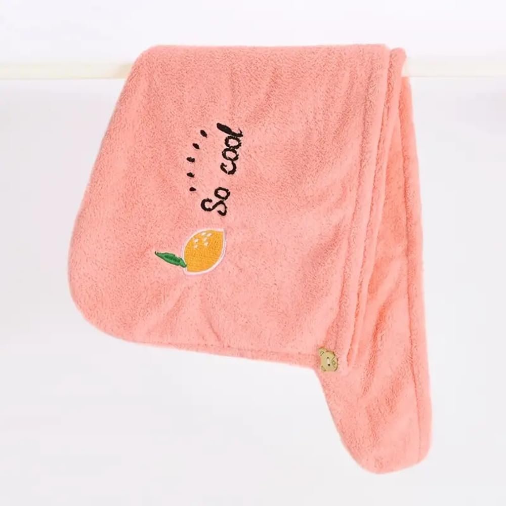BARTANS Quick Dry Hair Towel Cap, Microfiber Shower Single Hair Cap for Ladies (Pink)