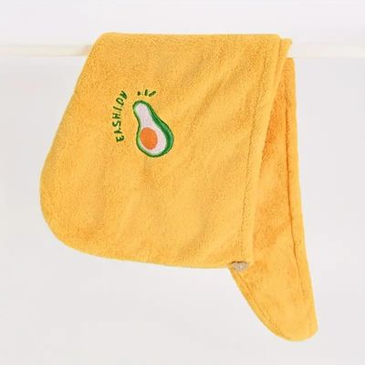 BARTANS Quick Dry Hair Towel Cap, Microfiber Shower Single Hair Cap for Ladies (Yellow)