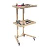 2-Tier Metal Salon Rolling Cart with Wheels, Foldable Stainless Steel Rolling Storage Cart Trolley Tray Utility Esthetician Carts for Beauty Spa Home Kitchen view 1