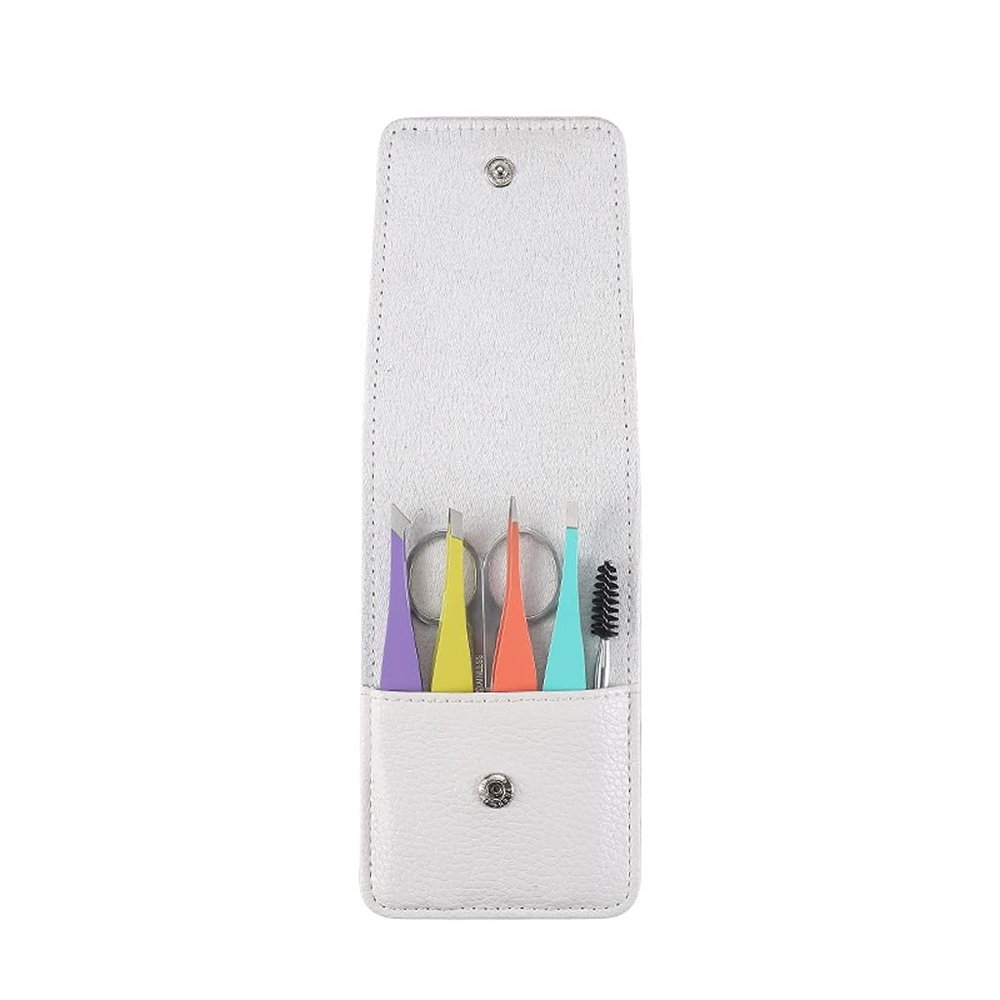 6 Pcs/Set Full Size Eyebrow Tweezers Women for Eyebrow/Hair Removal Professional Eyebrow Tweezers Kit Precision Tweezers Set (Color : B) (A)