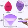 6+6 Professional Makeup Sponge Set,2.76 inch Portable Soft Setting Face Puffs Latex Free,Multicolor Makeup Blending Sponge Cosmetic Applicator for Loose Powder,Liquid,Facial Makeup Tools view 2