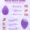 6+6 Professional Makeup Sponge Set,2.76 inch Portable Soft Setting Face Puffs Latex Free,Multicolor Makeup Blending Sponge Cosmetic Applicator for Loose Powder,Liquid,Facial Makeup Tools view 3