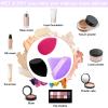 6+6 Professional Makeup Sponge Set,2.76 inch Portable Soft Setting Face Puffs Latex Free,Multicolor Makeup Blending Sponge Cosmetic Applicator for Loose Powder,Liquid,Facial Makeup Tools view 4
