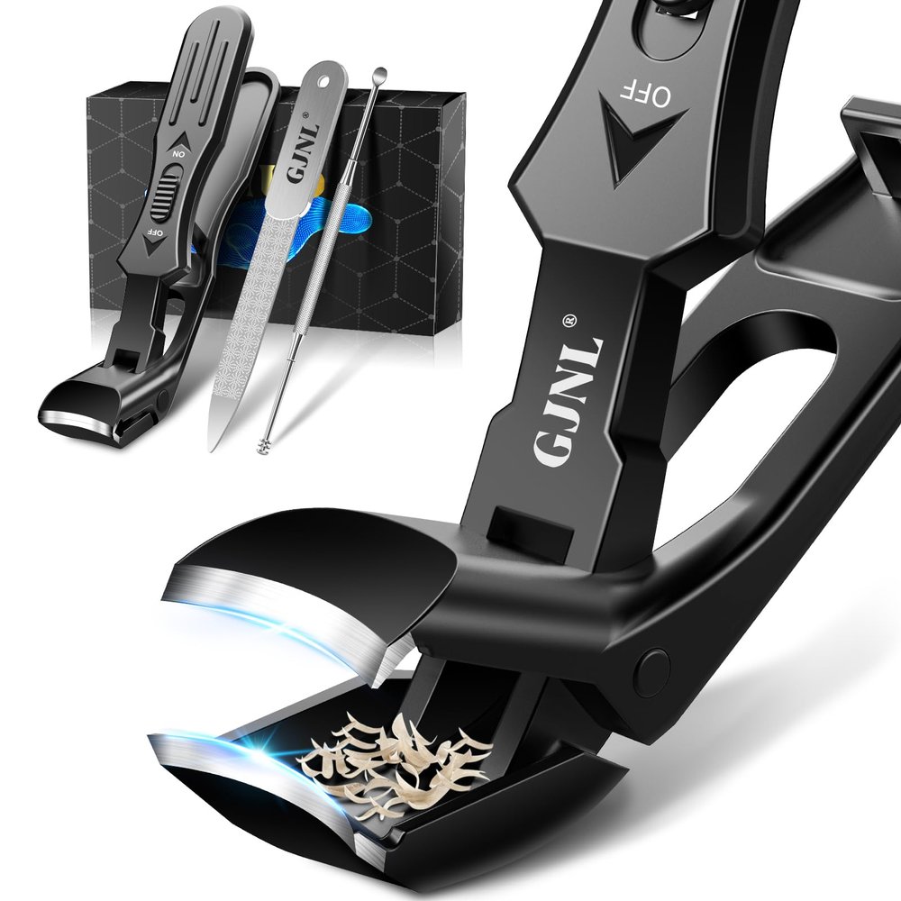 2026 Toenail Clippers for Seniors Thick Toenails, Upgrade Angled Nail Clipper for Seniors, Toe Nail Clippers for Men with Wide Jaw Opening, Sharp Heavy Duty Fingernail Clipper Cutter with Catcher