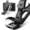 2026 Toenail Clippers for Seniors Thick Toenails, Upgrade Angled Nail Clipper for Seniors, Toe Nail Clippers for Men with Wide Jaw Opening, Sharp Heavy Duty Fingernail Clipper Cutter with Catcher view 1