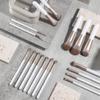 18Pcs makeup brush set pearlescent white makeup tools high-end super soft bristle quick-drying makeup brush eye shadow brush set view 3