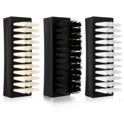 Amaxiu Hand Nail Brush for Cleaning Fingernails, Durable Nylon Firm Stiff Scrub Bristles Nail Scrubber Brushes for Men Mechanics Gardeners Scrubbing under Fingers Foot Toes(3 Pack, Black+Yellow+White)