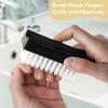 Amaxiu Hand Nail Brush for Cleaning Fingernails, Durable Nylon Firm Stiff Scrub Bristles Nail Scrubber Brushes for Men Mechanics Gardeners Scrubbing under Fingers Foot Toes(3 Pack, Black+Yellow+White) view 2