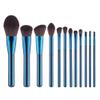 12PCS Blue Makeup Brush Small Portuguese Artificial Gray Mouse Silk Star Blue Beauty Makeup Brush, Foundation Blush Contour Eye Shadow Brush Set (Color : Gray) view 2