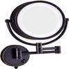 8.5 Inch Wall Mounted LED Lighted Makeup Mirror with Magnification, Oil Rubbed Black Bathroom Double Sided Shaving Vanity Mirror, Plug Powered,7X view 1
