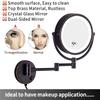 8.5 Inch Wall Mounted LED Lighted Makeup Mirror with Magnification, Oil Rubbed Black Bathroom Double Sided Shaving Vanity Mirror, Plug Powered,7X view 2