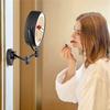 8.5 Inch Wall Mounted LED Lighted Makeup Mirror with Magnification, Oil Rubbed Black Bathroom Double Sided Shaving Vanity Mirror, Plug Powered,7X view 3