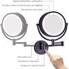 8.5 Inch Wall Mounted LED Lighted Makeup Mirror with Magnification, Oil Rubbed Black Bathroom Double Sided Shaving Vanity Mirror, Plug Powered,7X view 4