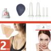 DoSensePro 3-in-1 Beauty Bundle: Face Cupping Set+ Konjac Sponge, Reusable Anti wrinkles Chest Pads & Anti wrinkles face Patches view 1