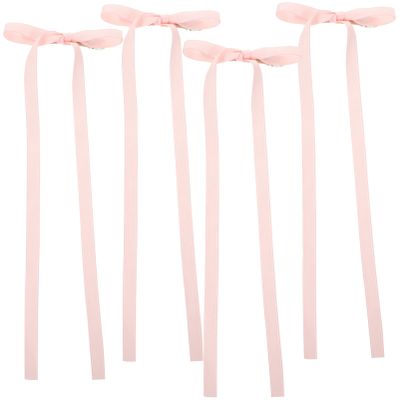 VILLCASE 4pcs Bowknot Hair Clips for Women Elegant Ribbon Barrettes Double Lace Hair Accessories for Parties and Everyday Use