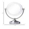 Floxite 1X/10X Magnifying Mirrorr with Light LED Lighted Magnifying Makeup Mirror, Pro-Size Extra Large Vanity Mirror with Outlet, Chrome view 3