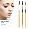 Mascara Wands, Rod Design Makeup Tool 3 Pieces Eyelash Brush Set Eyebrow Makeup Brush Mascara Applicator Eyelash Brush with Metal Sleeve for view 3