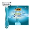 BIC EasyRinse Sensitive Anti-Clogging Men's Disposable Razors, Clinically Proven for Sensitive Skin, Shaving Razors With 4 Blades, 6 Count view 1