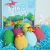 KAV Dinosaur Egg Bath Bombs for Kids  6pc Fizzy Dino Bath Bomb Gift Set with Surprise Toy Inside  Fun Fizzy Bath Bombs for Boys & Girls, Birthday Gift, Stocking Stuffer, Kids Spa Set view 2
