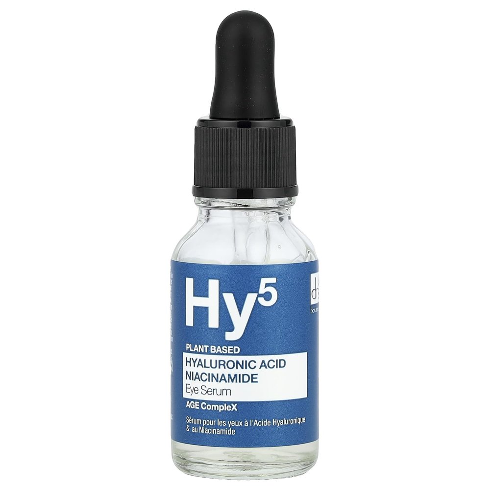 Dr Botanicals 5% Hyaluronic Acid & 5% Niacinamide Eye Serum 15ml | Eye Serum for Wrinkle Reduction, Pore Refinement & to Enhance Skin Texture - Advanced Anti-Aging Formula