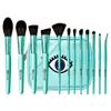 XO Glam 12Pcs Eye See You Blue Makeup Brush Set Premium Synthetic Blending Powder Buffer Concealer Contour Crease Eyeshadow Smudge Highlighter Detail Cosmetics Brushes view 1