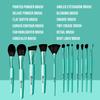 XO Glam 12Pcs Eye See You Blue Makeup Brush Set Premium Synthetic Blending Powder Buffer Concealer Contour Crease Eyeshadow Smudge Highlighter Detail Cosmetics Brushes view 2