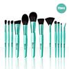 XO Glam 12Pcs Eye See You Blue Makeup Brush Set Premium Synthetic Blending Powder Buffer Concealer Contour Crease Eyeshadow Smudge Highlighter Detail Cosmetics Brushes view 3