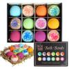 KAV Bath Bombs for Women  Natural Geode Bathbombs for Girls, Tweens | Set of 12 Organic Bath Bomb Giftset with Various Scents and Colors, Moisturizing Spa Fizzies  Essential Oil Infused Gift-Ready view 3